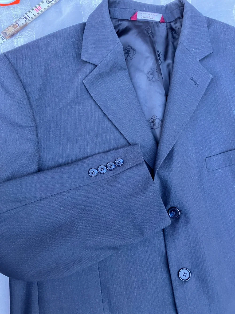 Covington wool blend eco-polyester men’s suit jacket 48R dark gray